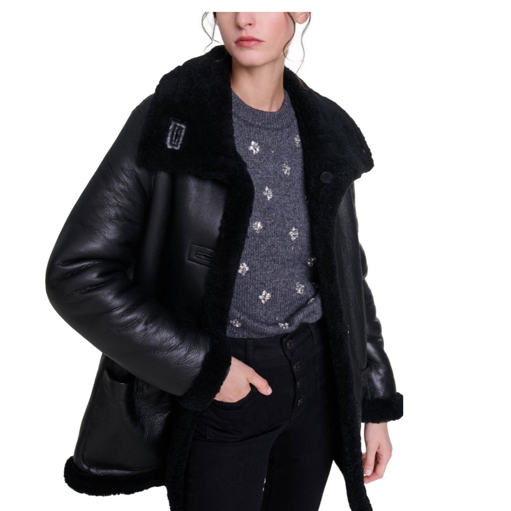Gold Reversible Shearling Jacket